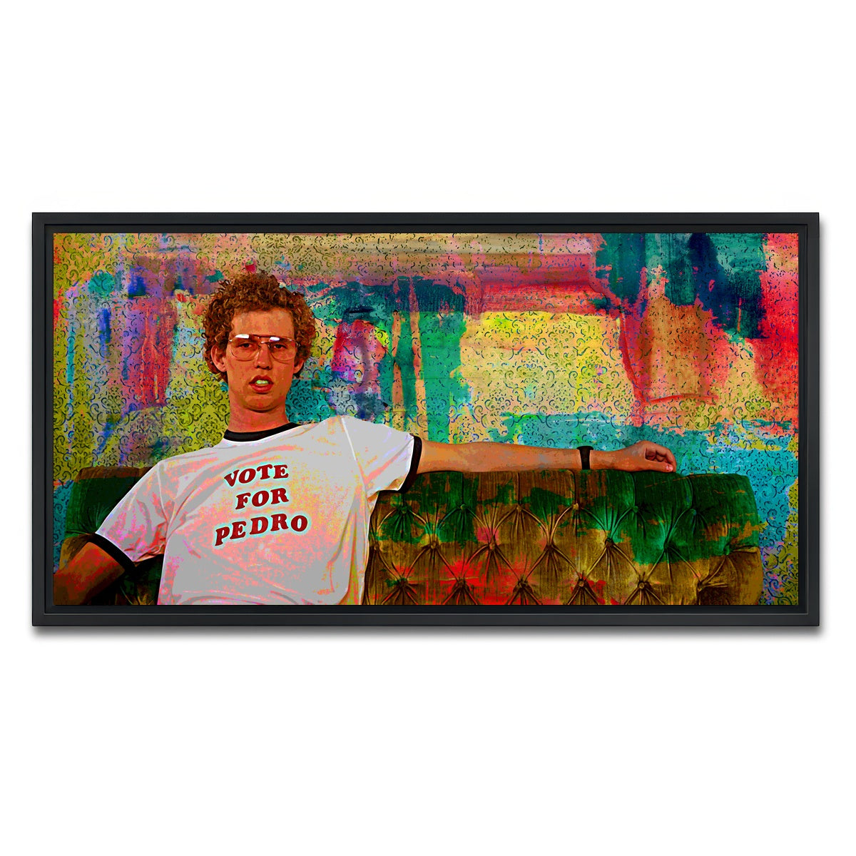 AUTO-MOCKUP WHITE | Vote for Pedro | 1 Piece | Black Framed Canvas | group=2x1