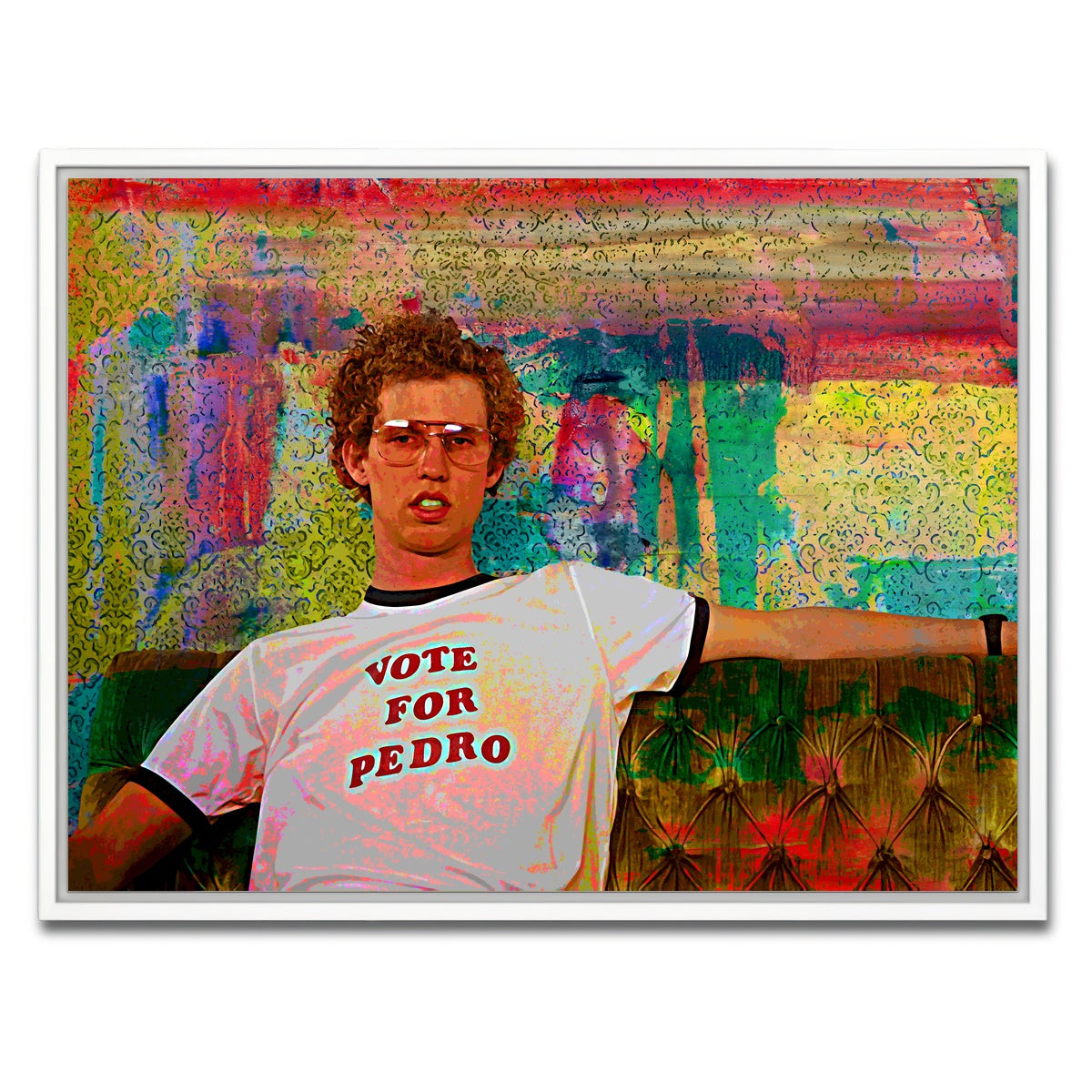 AUTO-MOCKUP WHITE | Vote for Pedro | 1 Piece | White Framed Canvas | group=4x3