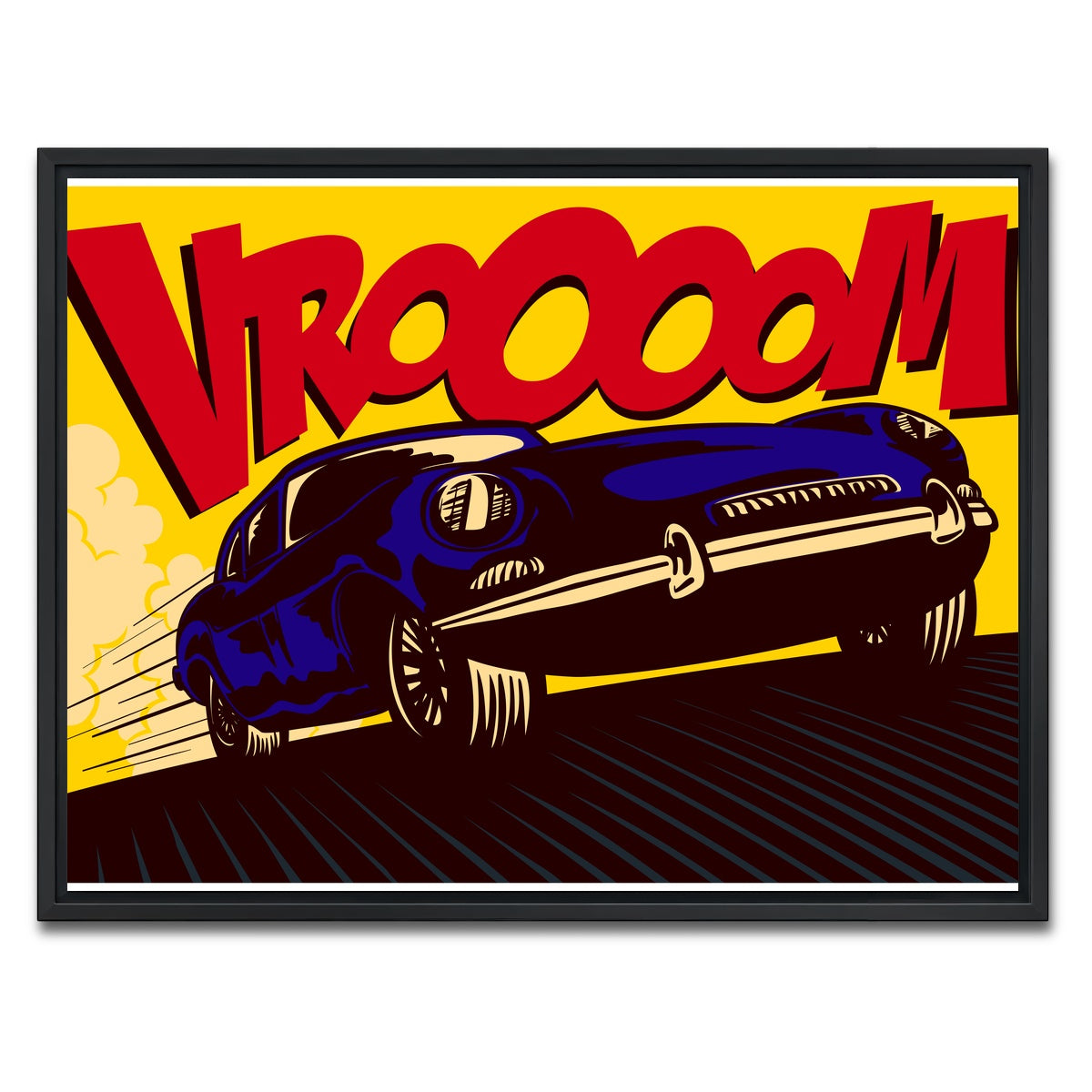 AUTO-MOCKUP WHITE | Vroom | 1 Piece | Black Framed Canvas | group=4x3