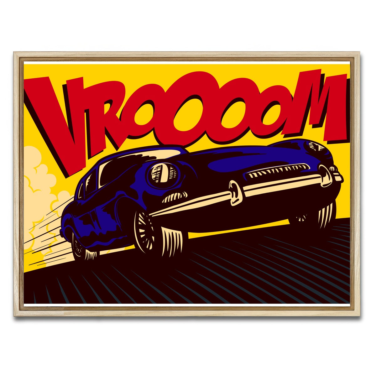 AUTO-MOCKUP WHITE | Vroom | 1 Piece | Natural Framed Canvas | group=4x3