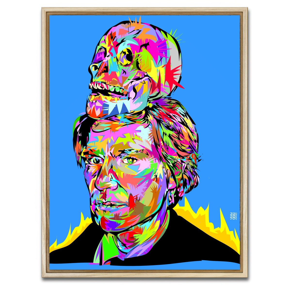 AUTO-MOCKUP WHITE | WARHOL SKULL | 1 Piece | Natural Framed Canvas | group=3x4