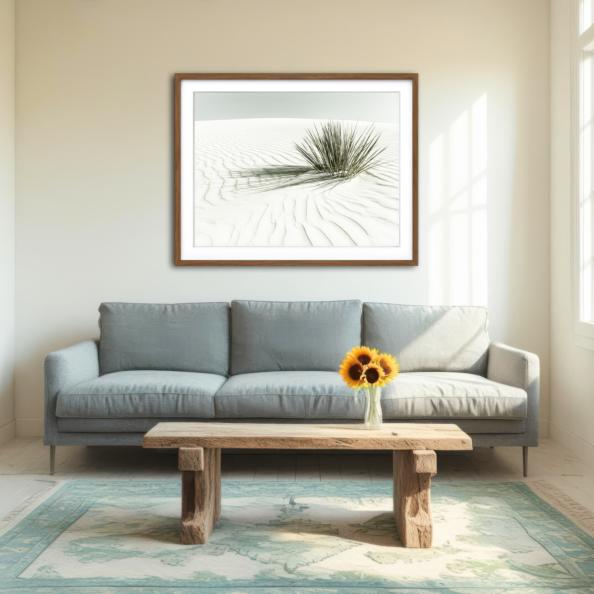 AUTO-MOCKUP ROOM | White Sands Vintage Dune Wall Art