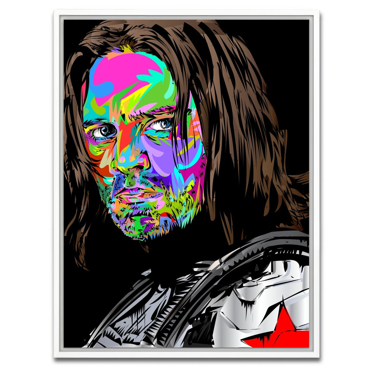 AUTO-MOCKUP WHITE | WINTER SOLIDER | 1 Piece | White Framed Canvas | group=3x4