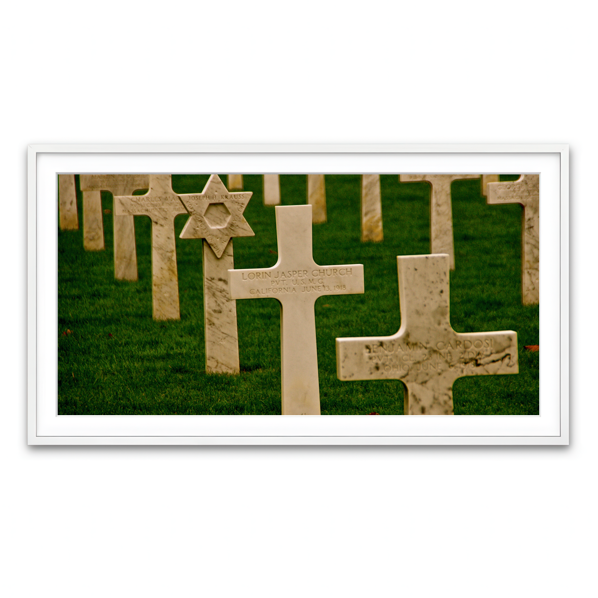 Framed Print 2x1 White