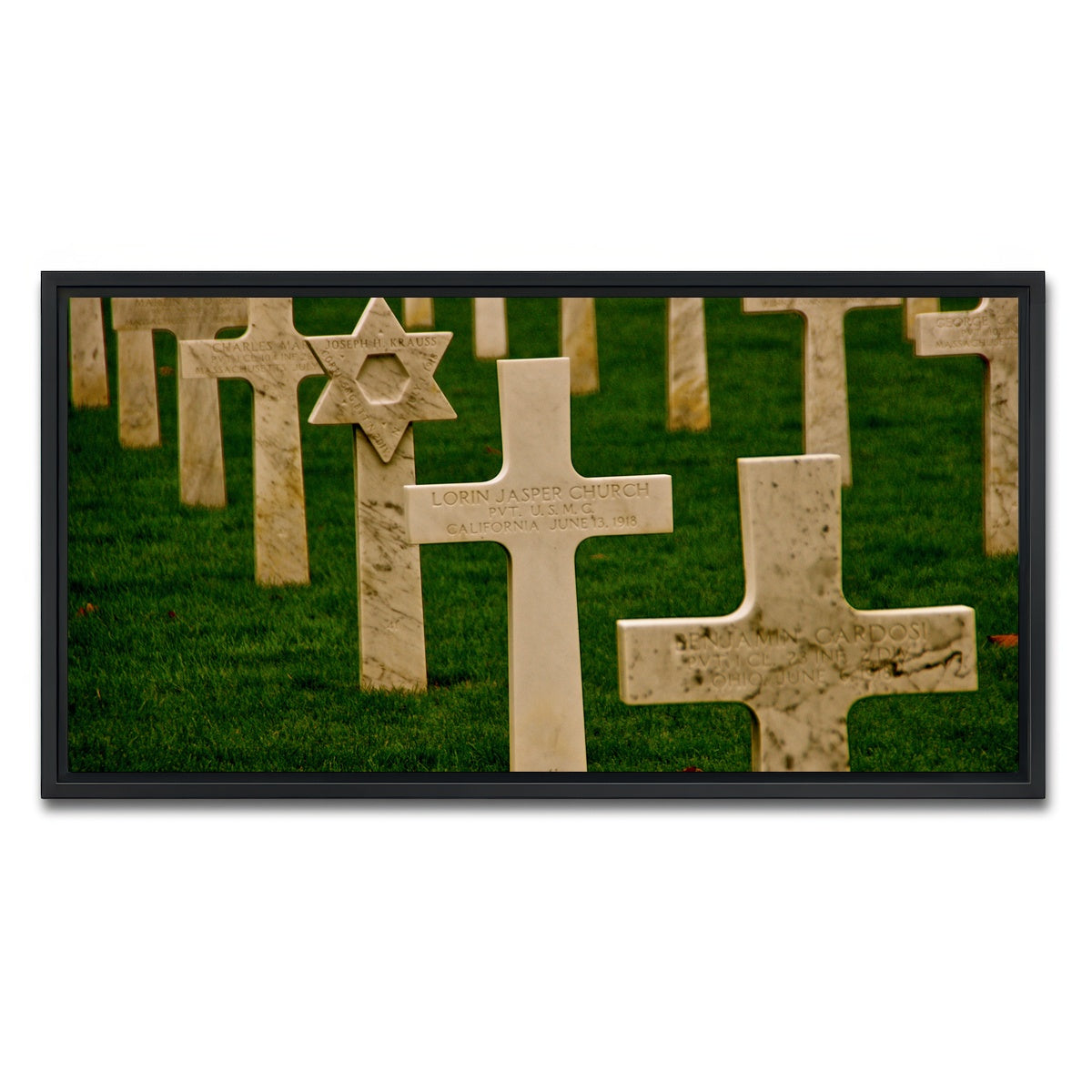 AUTO-MOCKUP WHITE | WWI American Cemetery, France | 1 Piece | Black Framed Canvas | group=2x1