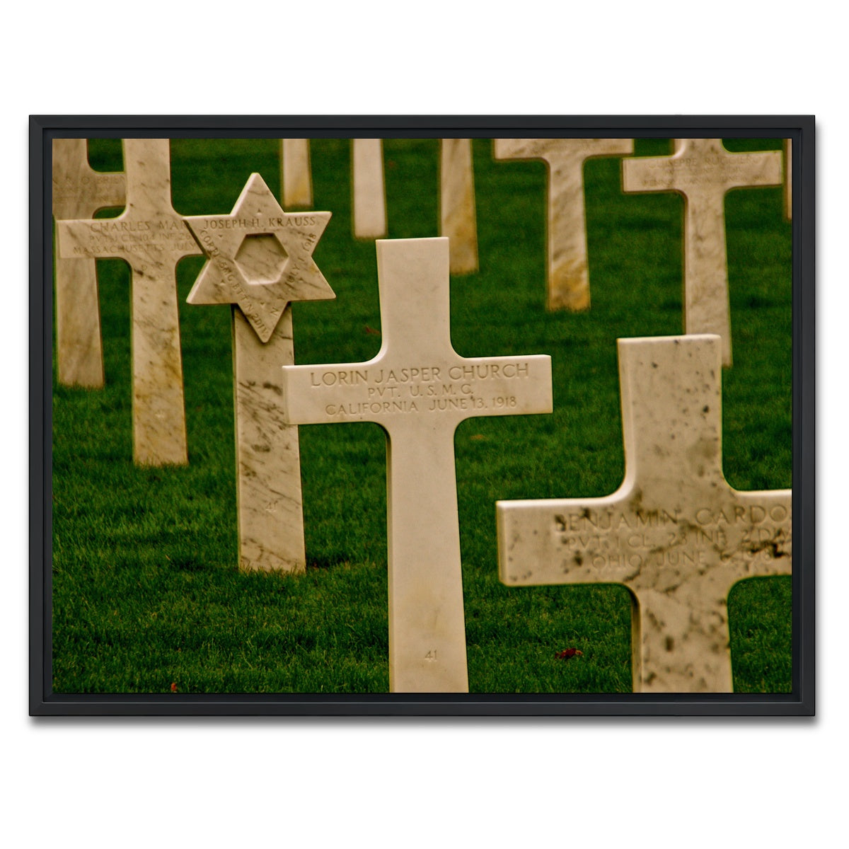 AUTO-MOCKUP WHITE | WWI American Cemetery, France | 1 Piece | Black Framed Canvas | group=4x3