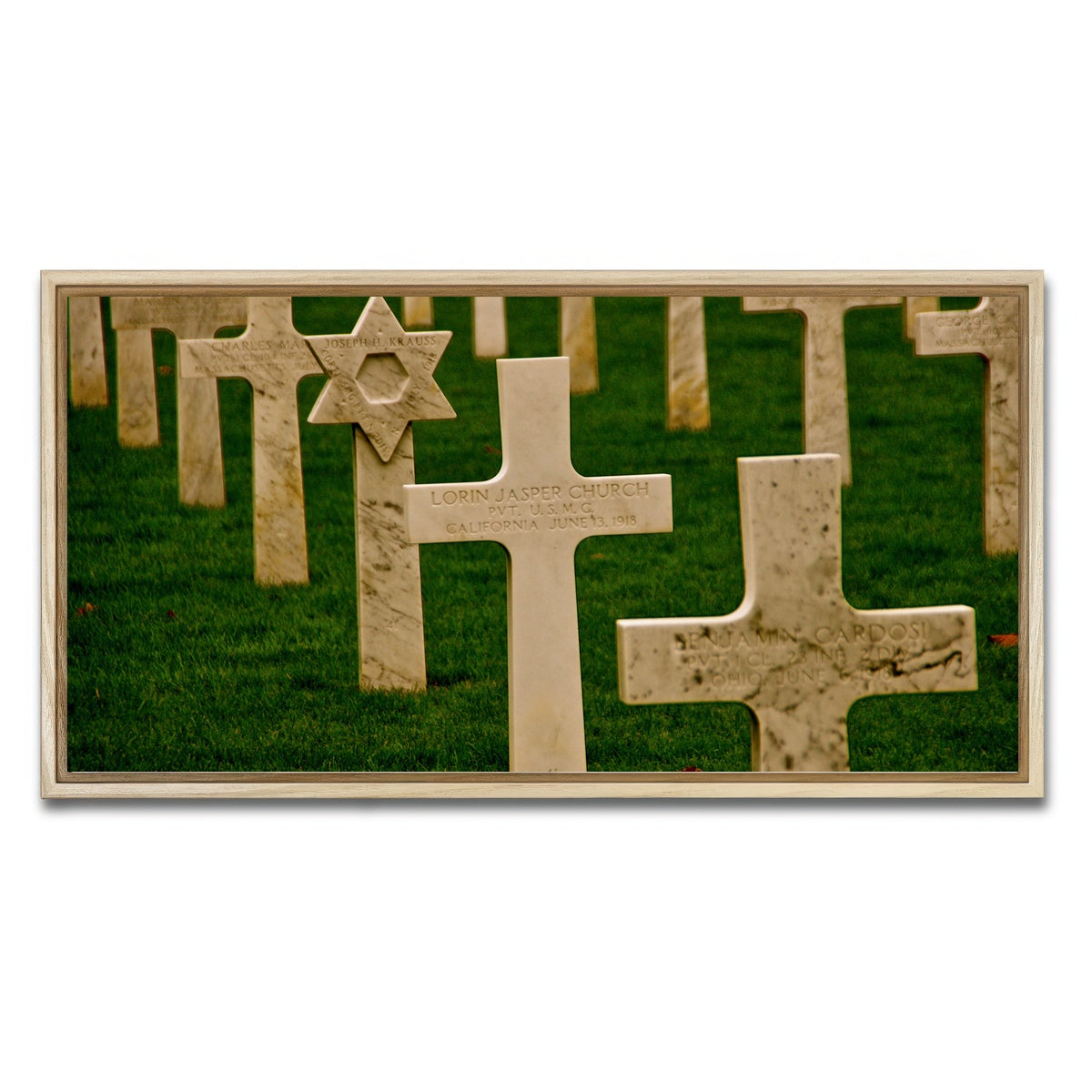 AUTO-MOCKUP WHITE | WWI American Cemetery, France | 1 Piece | Natural Framed Canvas | group=2x1
