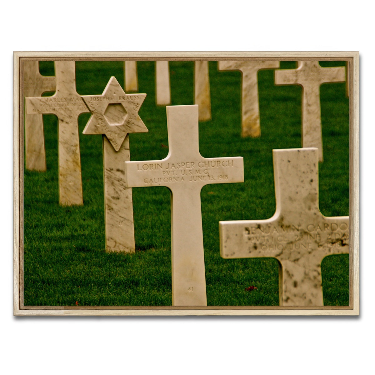 AUTO-MOCKUP WHITE | WWI American Cemetery, France | 1 Piece | Natural Framed Canvas | group=4x3