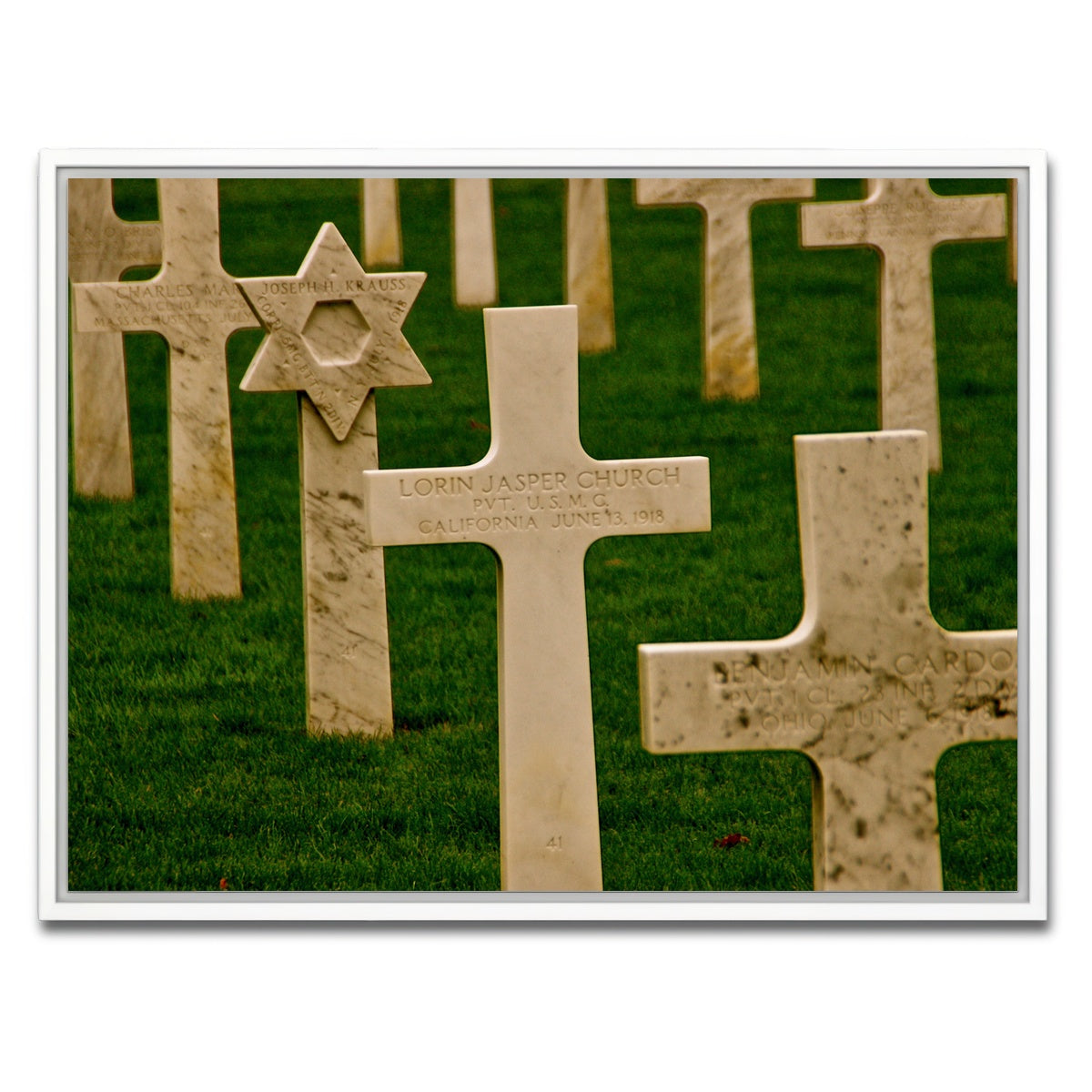 AUTO-MOCKUP WHITE | WWI American Cemetery, France | 1 Piece | White Framed Canvas | group=4x3