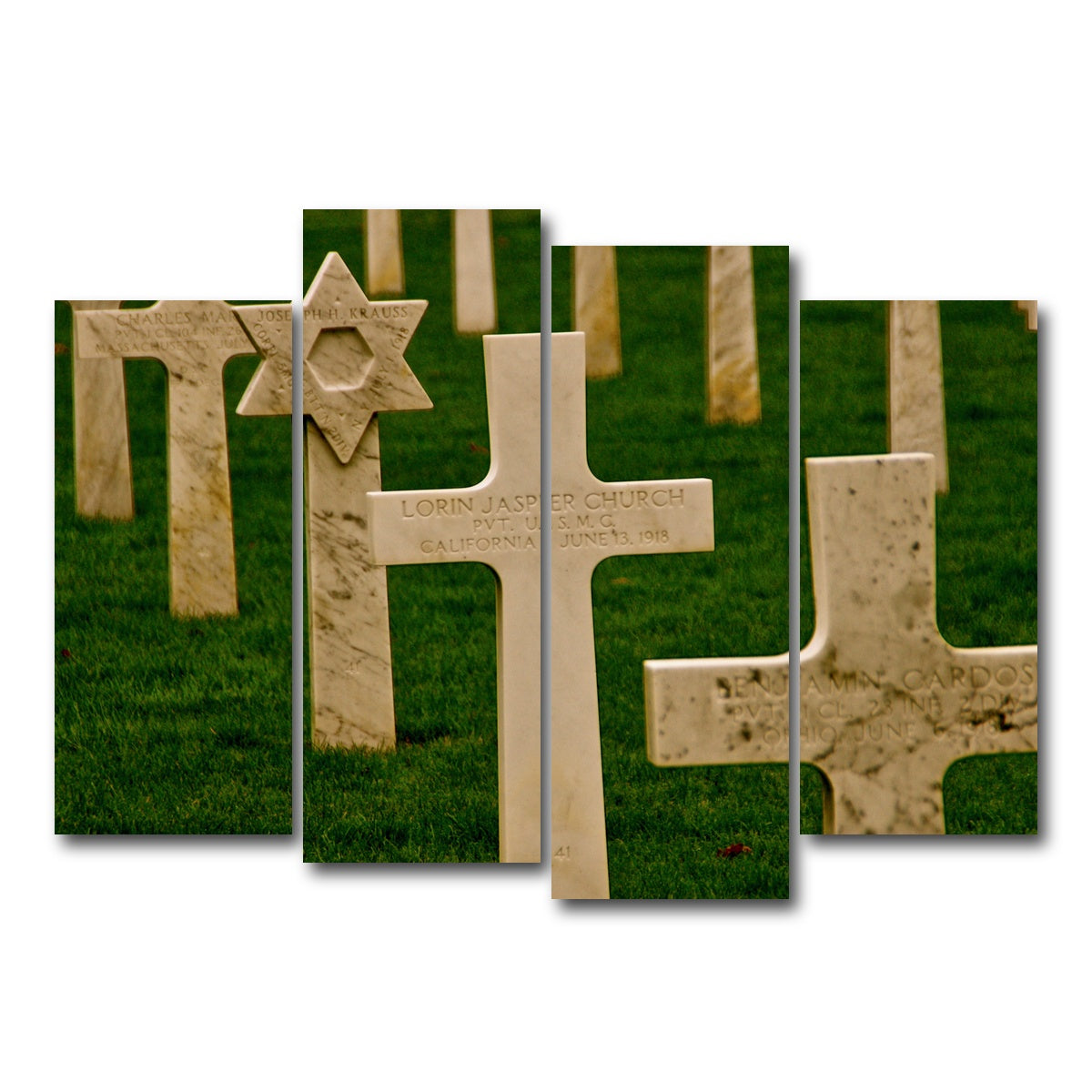 AUTO-MOCKUP WHITE | WWI American Cemetery, France | 4 Piece | Gallery Wrap Canvas | group=4_normal