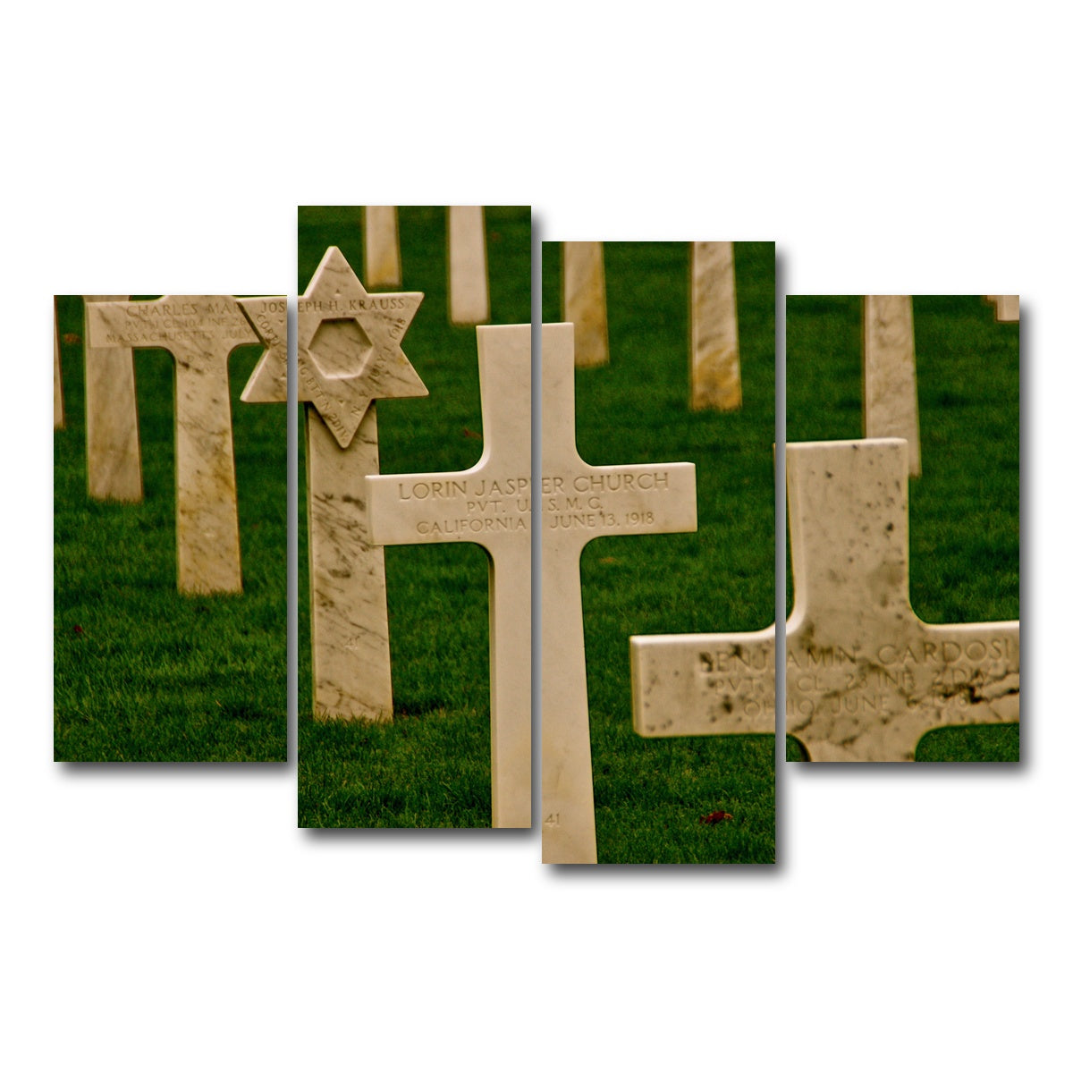 AUTO-MOCKUP WHITE | WWI American Cemetery, France | 4 Piece | Gallery Wrap Canvas | group=4_short