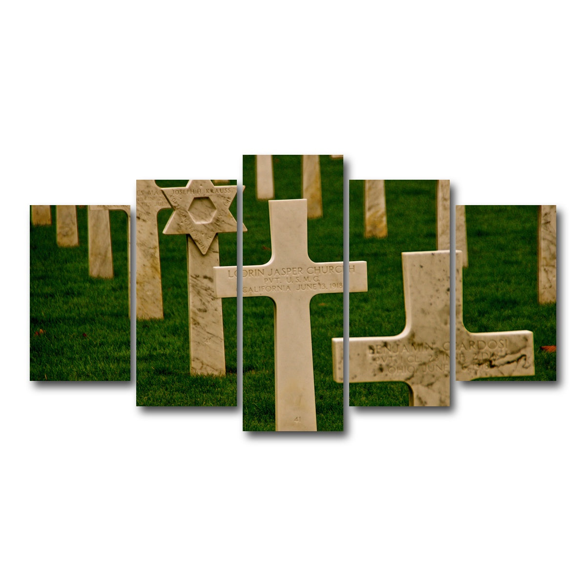 AUTO-MOCKUP WHITE | WWI American Cemetery, France | 5 Piece | Gallery Wrap Canvas | group=5_normal