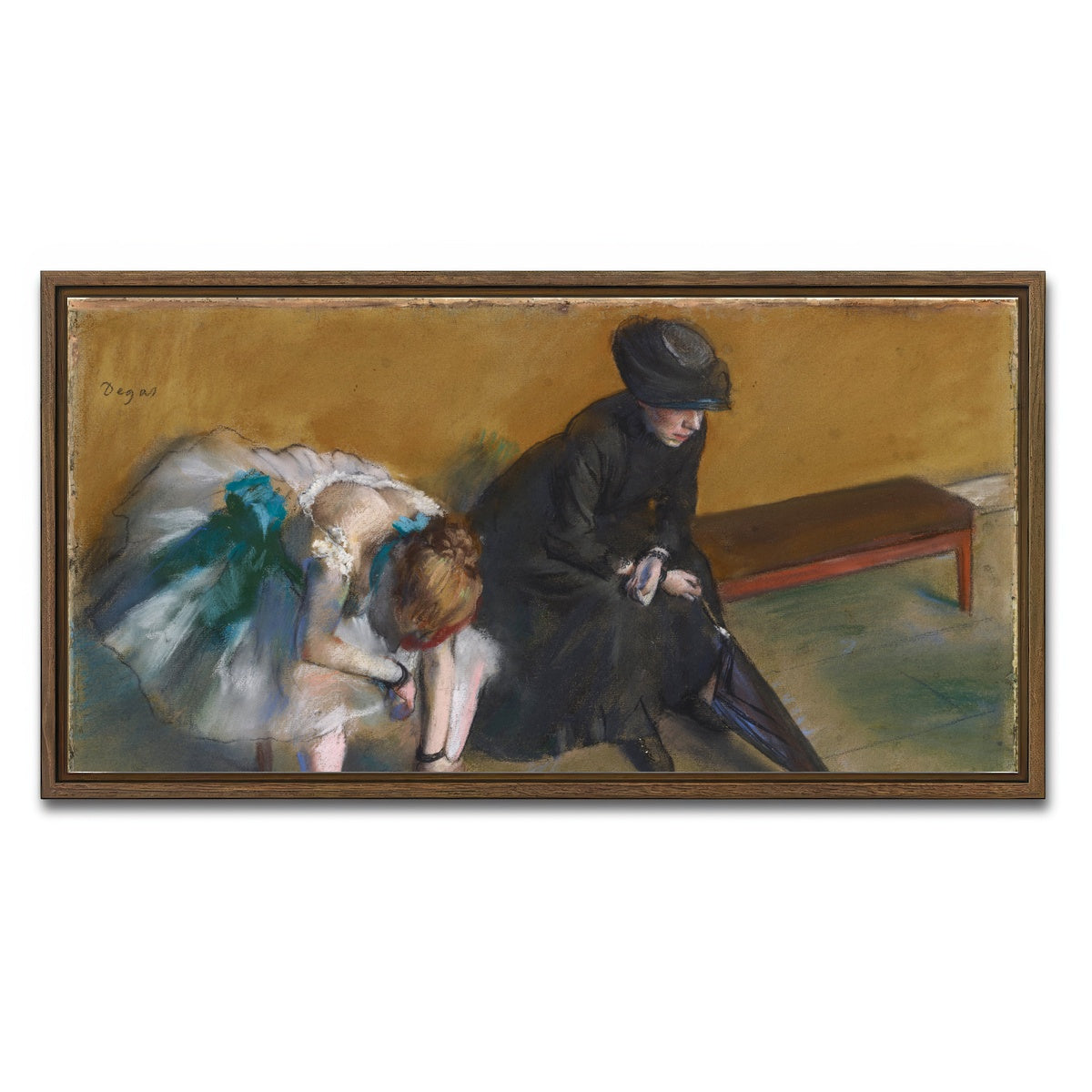 AUTO-MOCKUP WHITE | Waiting | 1 Piece | Walnut Framed Canvas | group=2x1