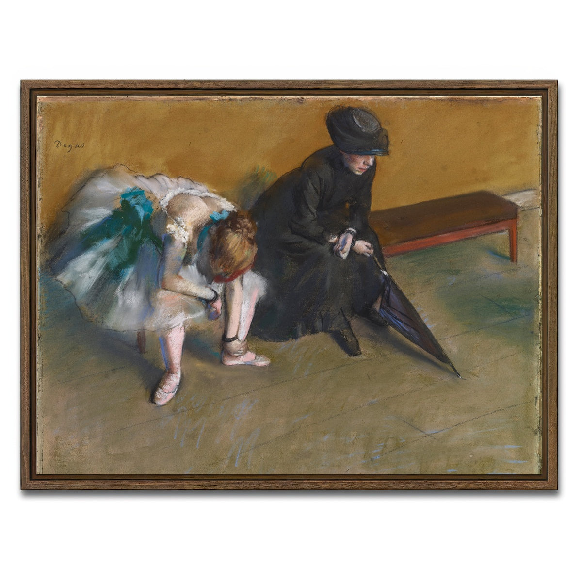 AUTO-MOCKUP WHITE | Waiting | 1 Piece | Walnut Framed Canvas | group=4x3