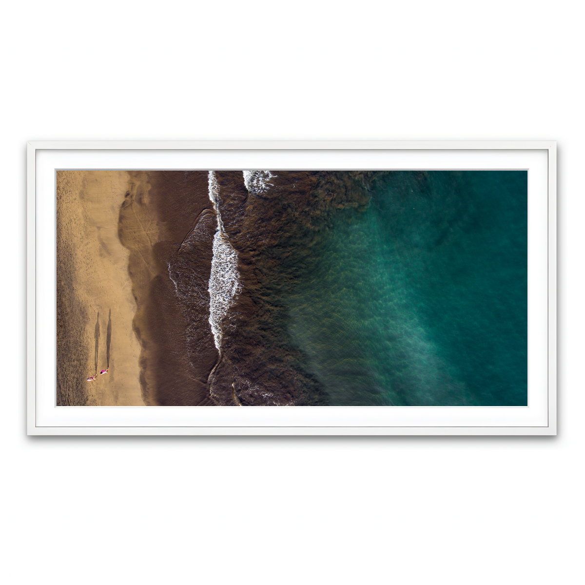 Framed Print 2x1 White