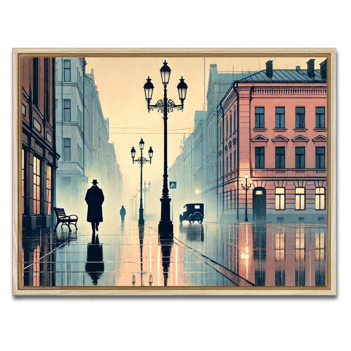 AUTO-MOCKUP WHITE | Walk in the Rain | 1 Piece | Natural Framed Canvas | group=4x3