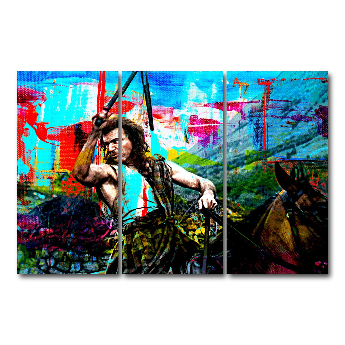 AUTO-MOCKUP WHITE | Wallace Nunchuk | 3 Piece | Gallery Wrap Canvas | group=12x24