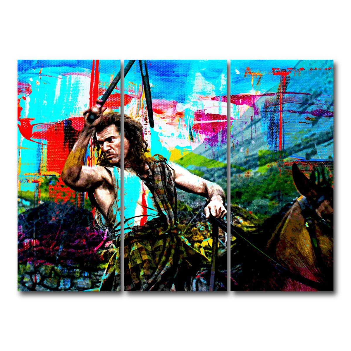 AUTO-MOCKUP WHITE | Wallace Nunchuk | 3 Piece | Gallery Wrap Canvas | group=8x18