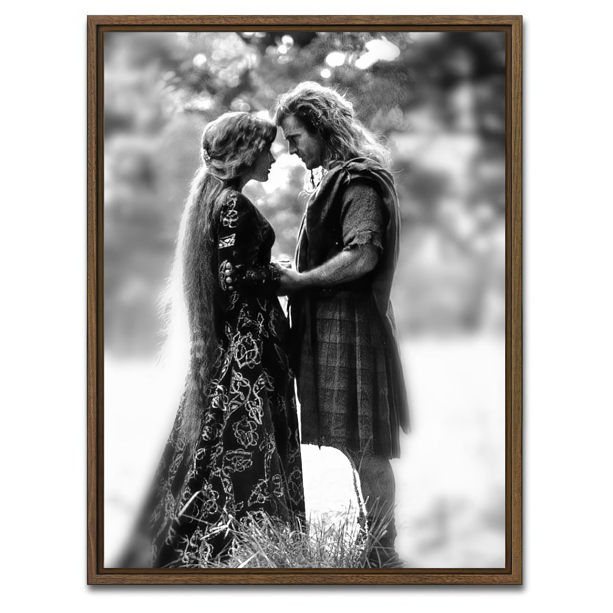 AUTO-MOCKUP WHITE | Wallace and Princess | 1 Piece | Walnut Framed Canvas | group=3x4