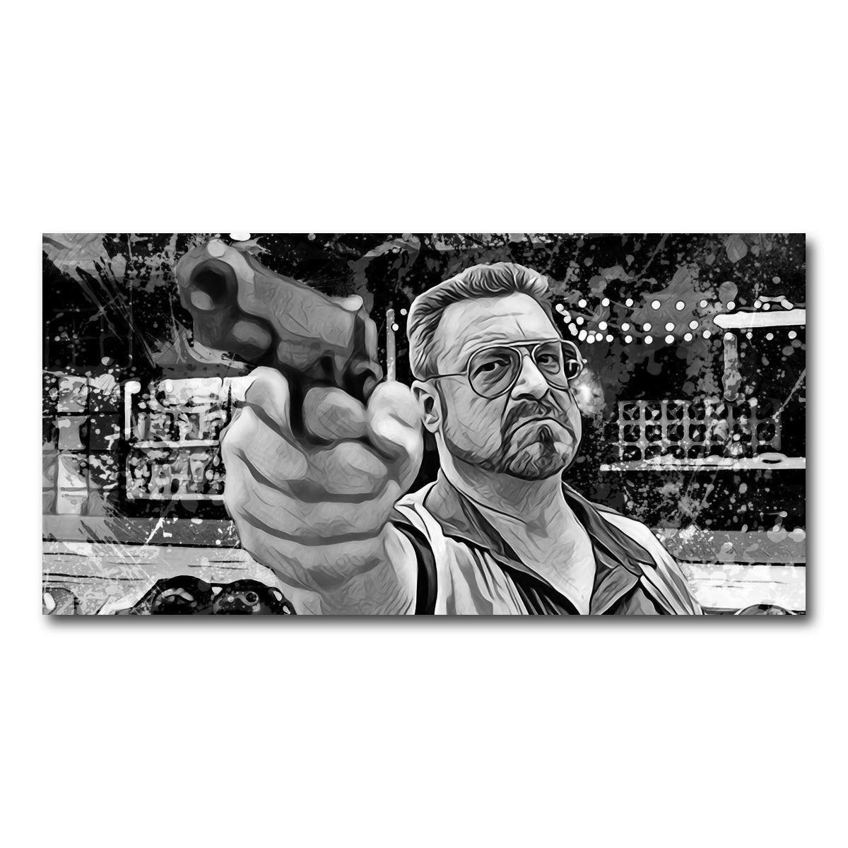 AUTO-MOCKUP WHITE | Walter Sobchak Grayscale | 1 Piece | Gallery Wrap Canvas | group=2x1
