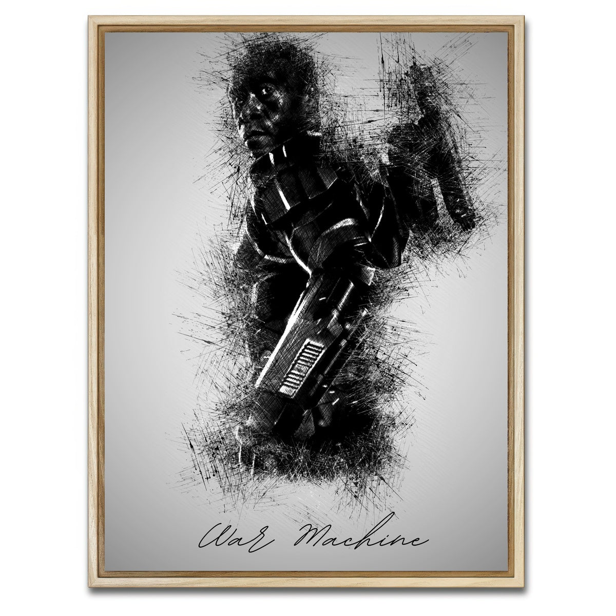 AUTO-MOCKUP WHITE | War Machine | 1 Piece | Natural Framed Canvas | group=3x4