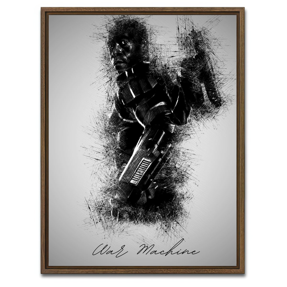 AUTO-MOCKUP WHITE | War Machine | 1 Piece | Walnut Framed Canvas | group=3x4