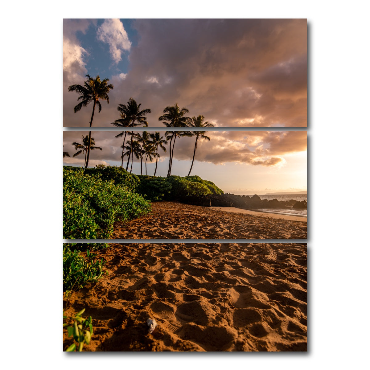 AUTO-MOCKUP WHITE | Warm Beach | 3 Piece | Gallery Wrap Canvas | group=8x18_stacked
