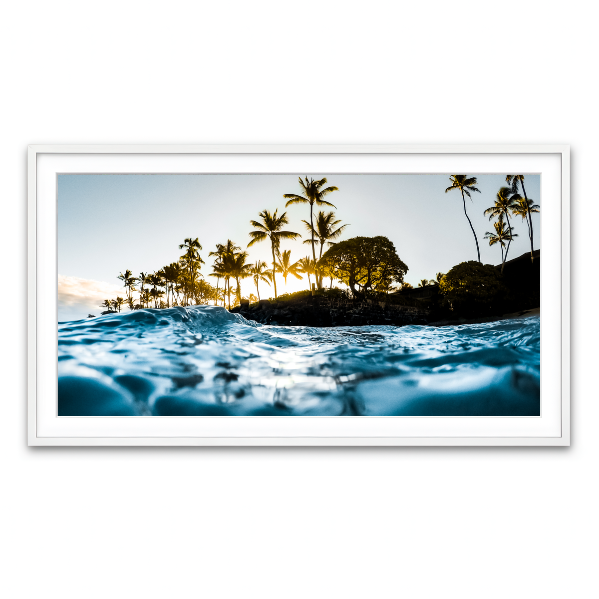 Framed Print 2x1 White
