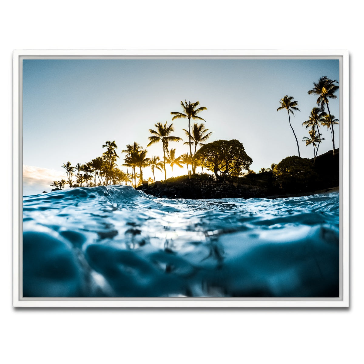 AUTO-MOCKUP WHITE | Warm Waters | 1 Piece | White Framed Canvas | group=4x3
