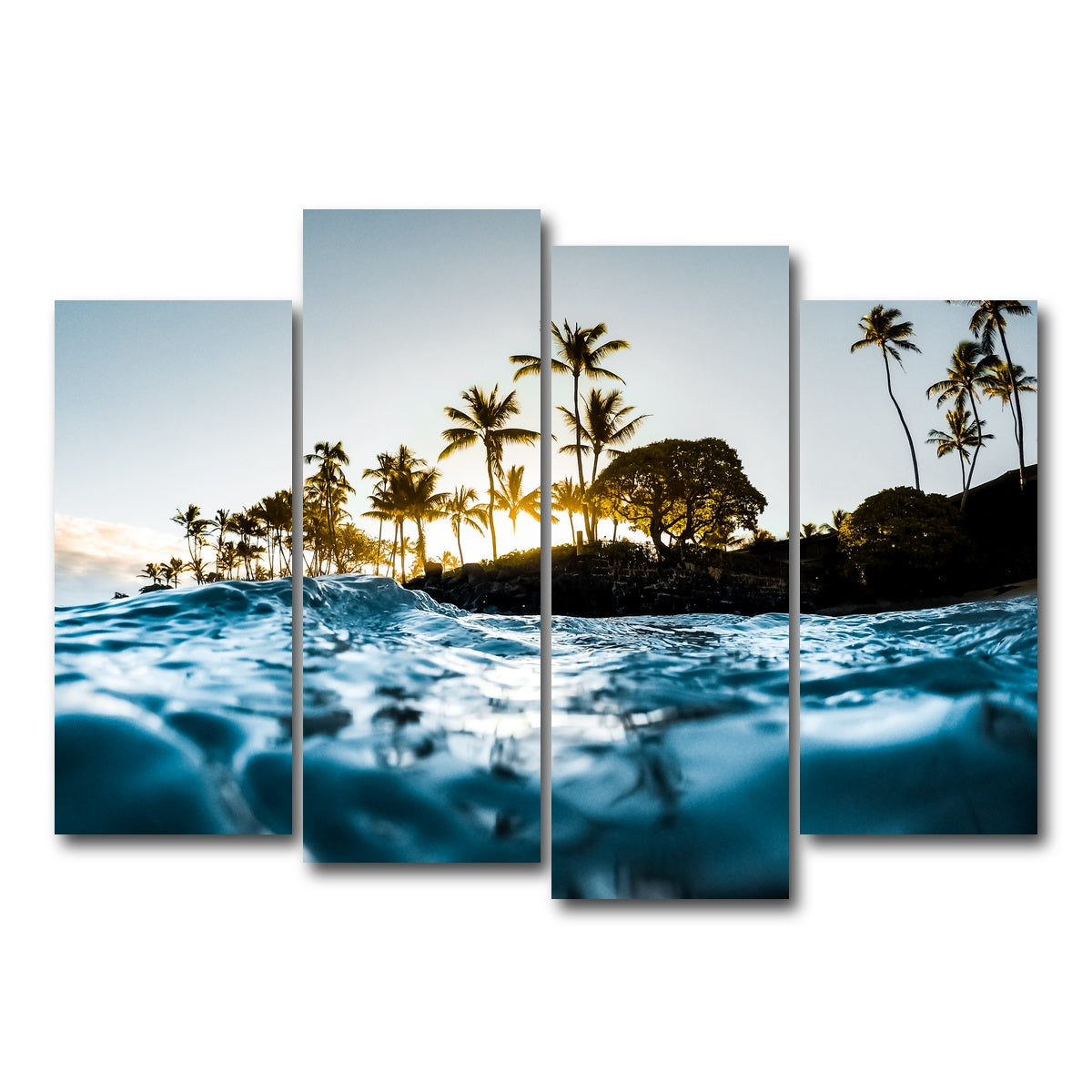 AUTO-MOCKUP WHITE | Warm Waters | 4 Piece | Gallery Wrap Canvas | group=4_normal