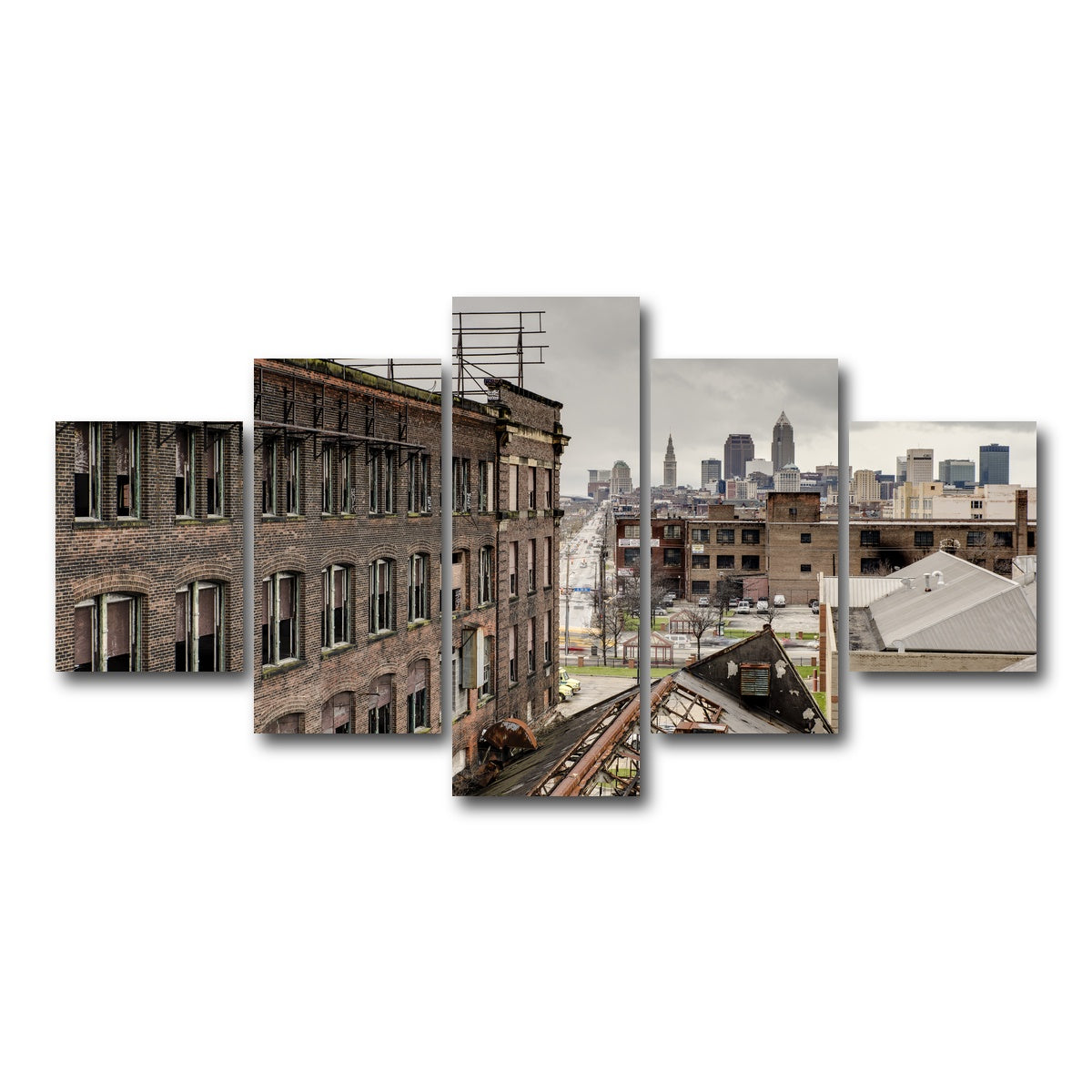 AUTO-MOCKUP WHITE | Warner & Swasey Overlooking Cleveland | 5 Piece | Gallery Wrap Canvas | group=5_short
