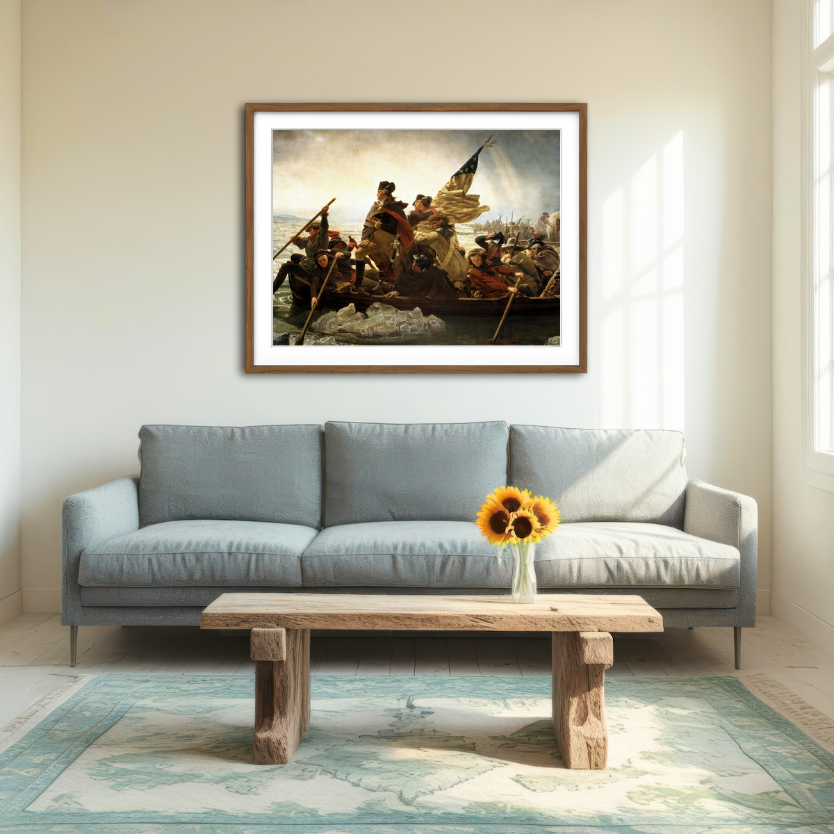 AUTO-MOCKUP ROOM | Washington Crossing the Delaware Wall Art