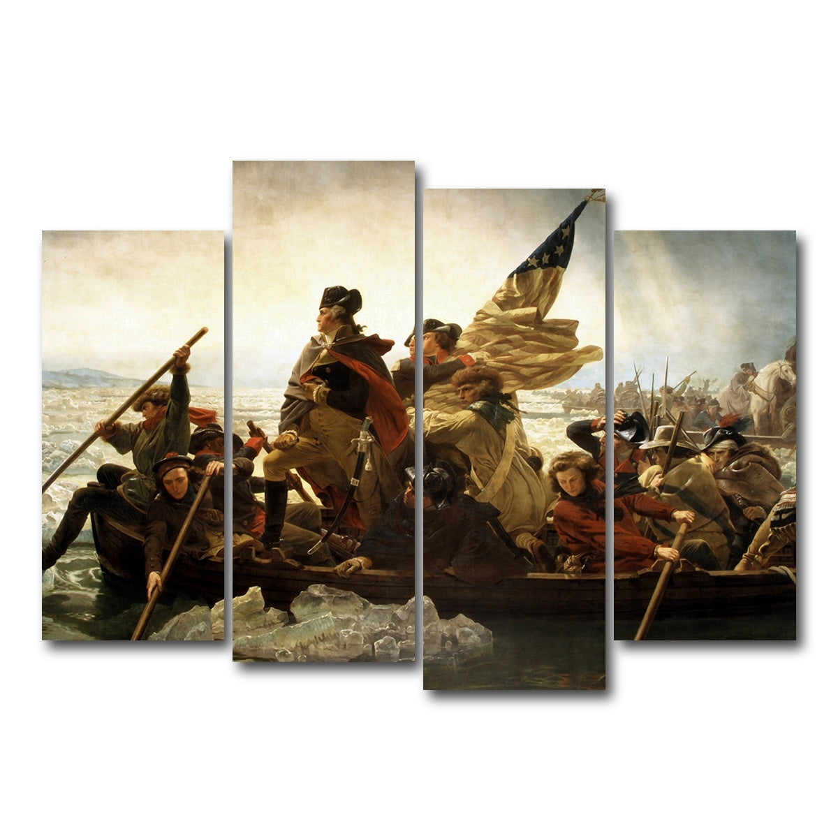 AUTO-MOCKUP WHITE | Washington Crossing the Delaware | 4 Piece | Gallery Wrap Canvas | group=4_normal