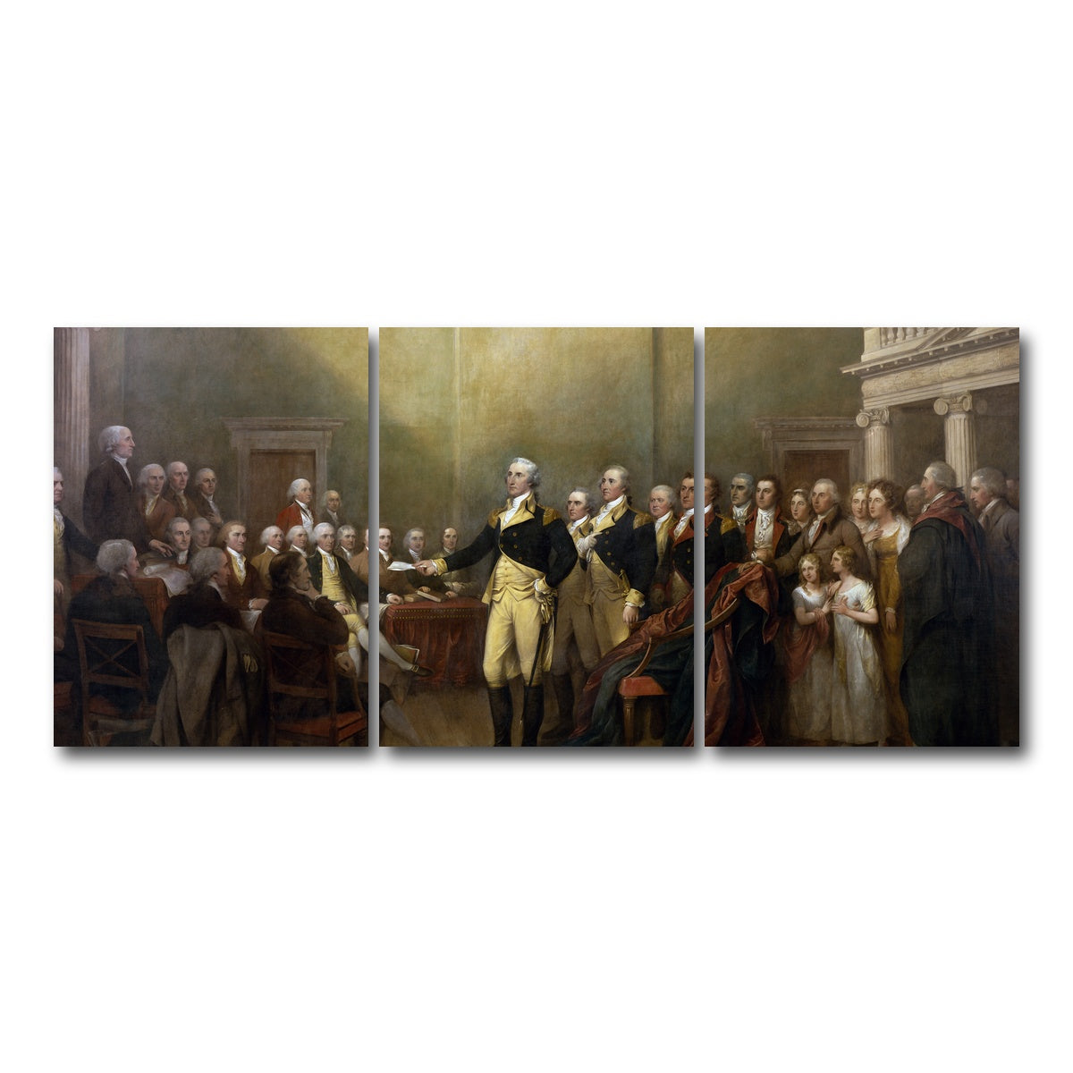 AUTO-MOCKUP WHITE | Washington Resignation | 3 Piece | Gallery Wrap Canvas | group=18x24