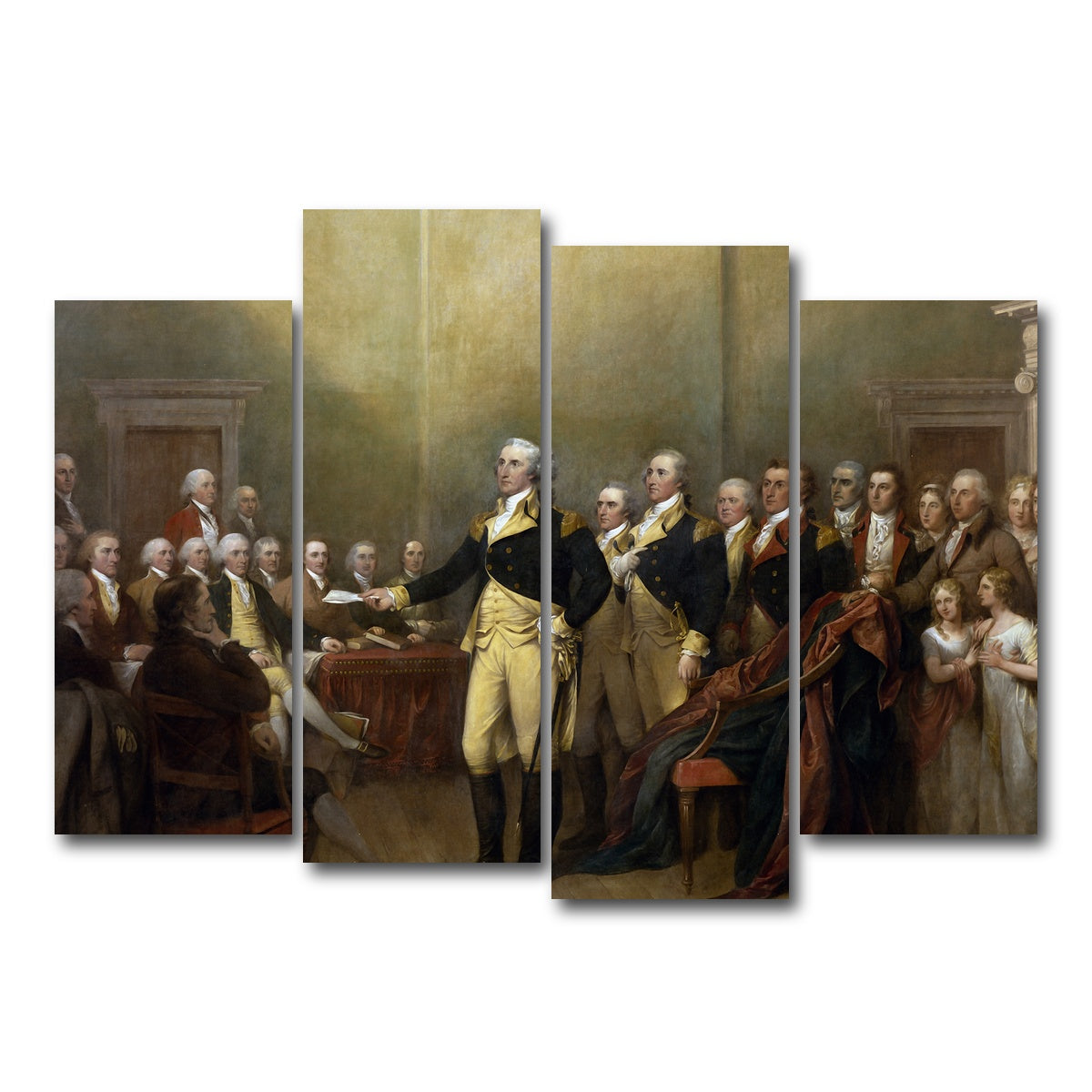 AUTO-MOCKUP WHITE | Washington Resignation | 4 Piece | Gallery Wrap Canvas | group=4_normal