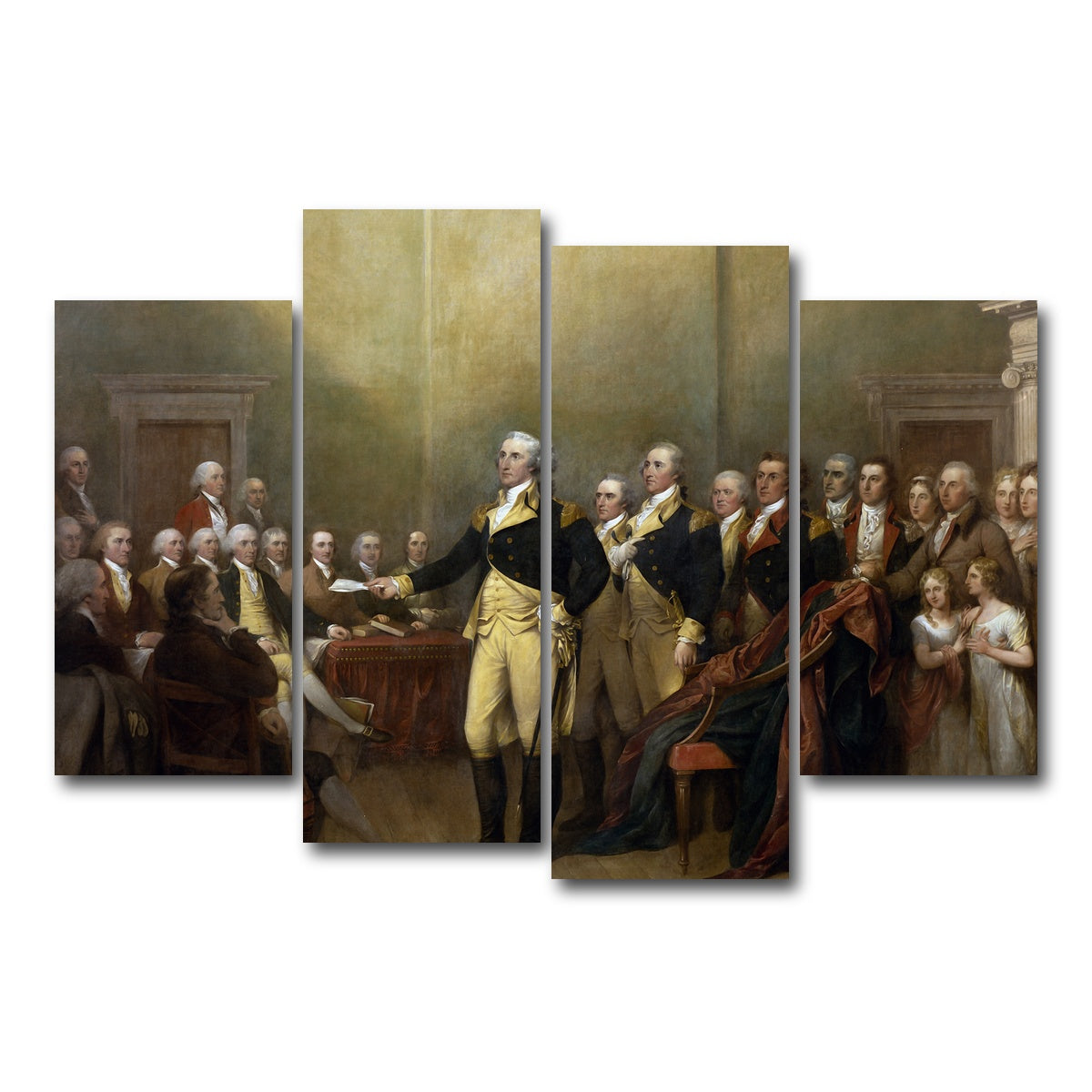 AUTO-MOCKUP WHITE | Washington Resignation | 4 Piece | Gallery Wrap Canvas | group=4_short