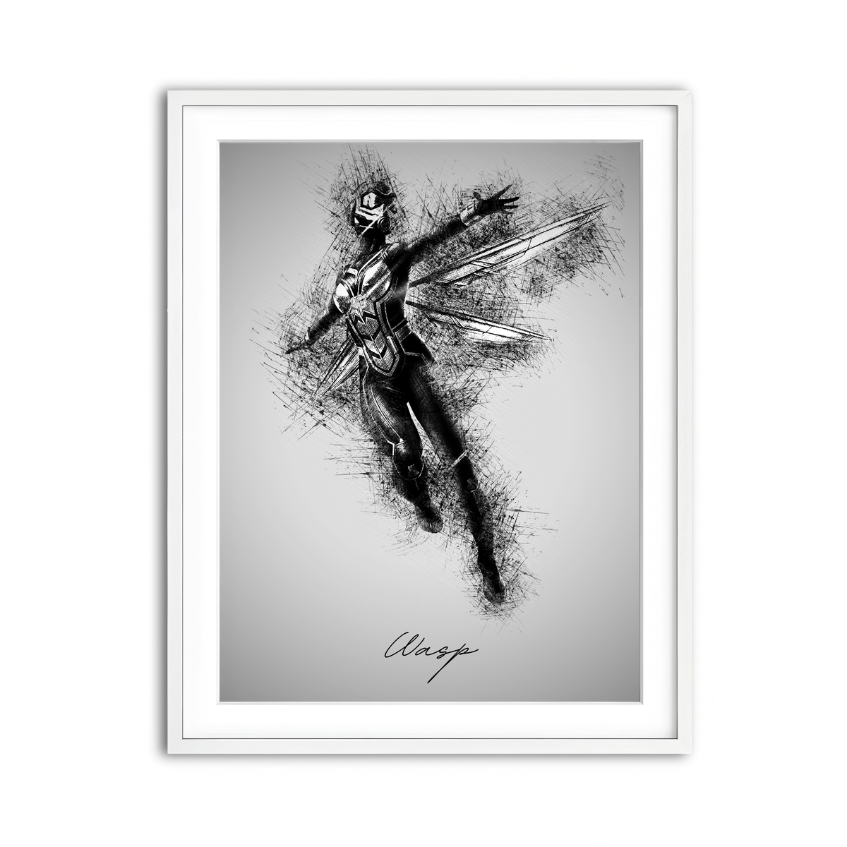 Framed Print 3x4 White