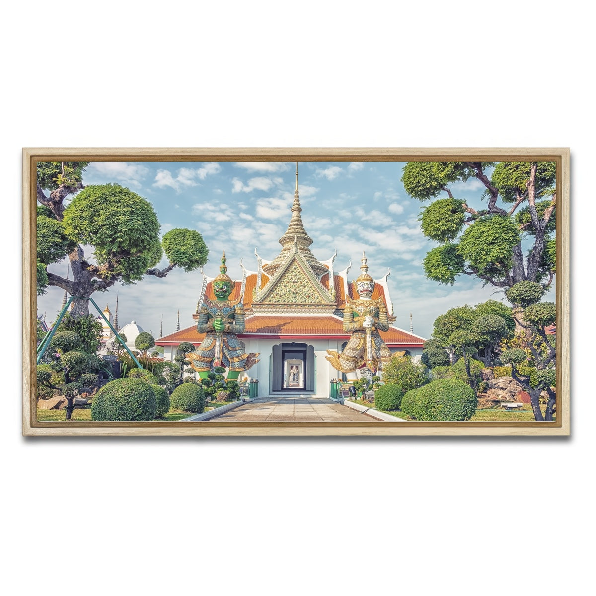 AUTO-MOCKUP WHITE | Wat Arun | 1 Piece | Natural Framed Canvas | group=2x1