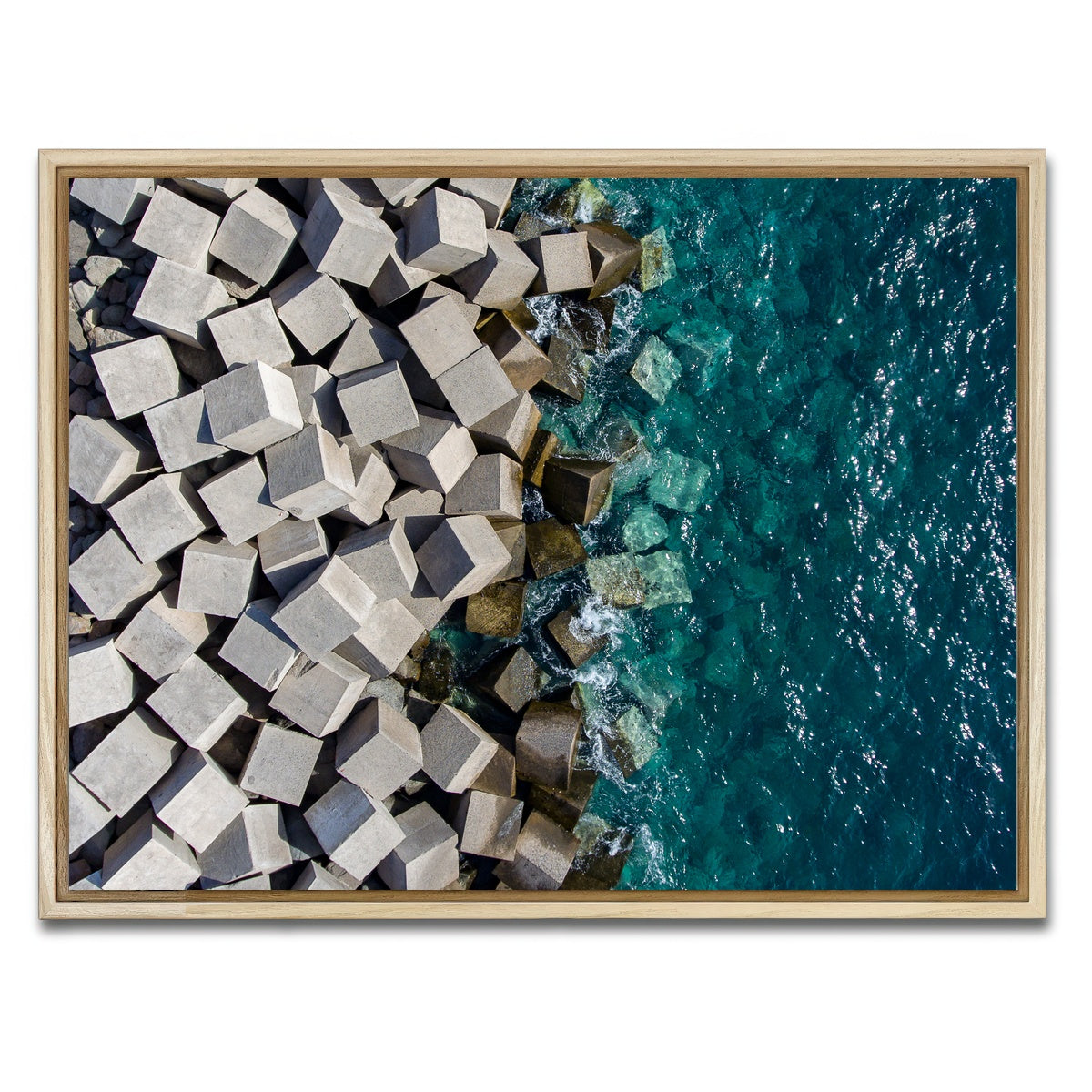 AUTO-MOCKUP WHITE | Water Blocks | 1 Piece | Natural Framed Canvas | group=4x3