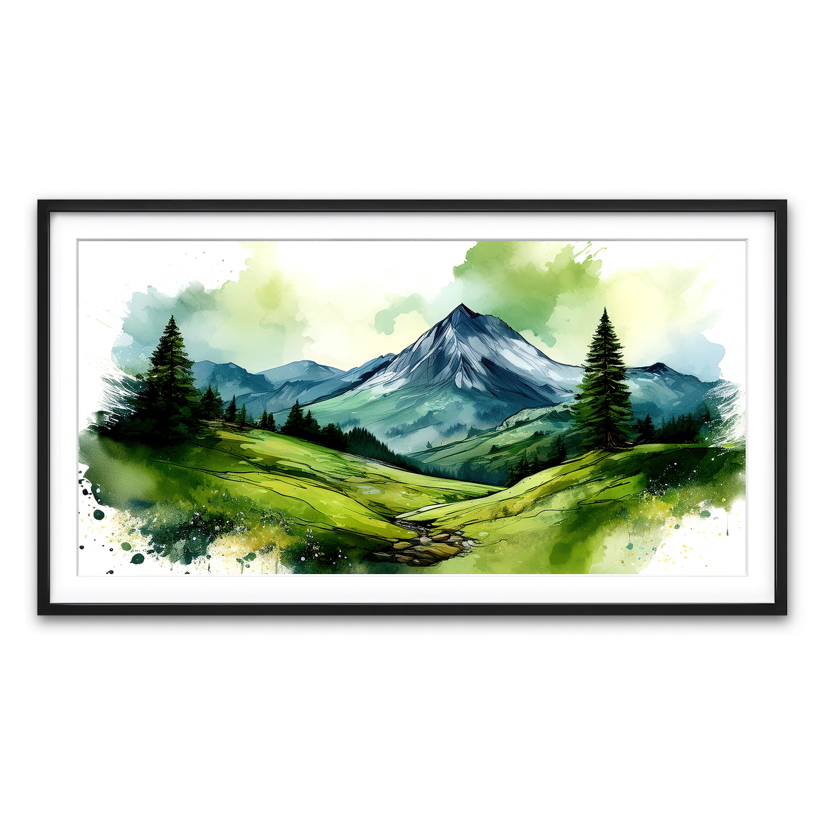 Framed Print 2x1 Black