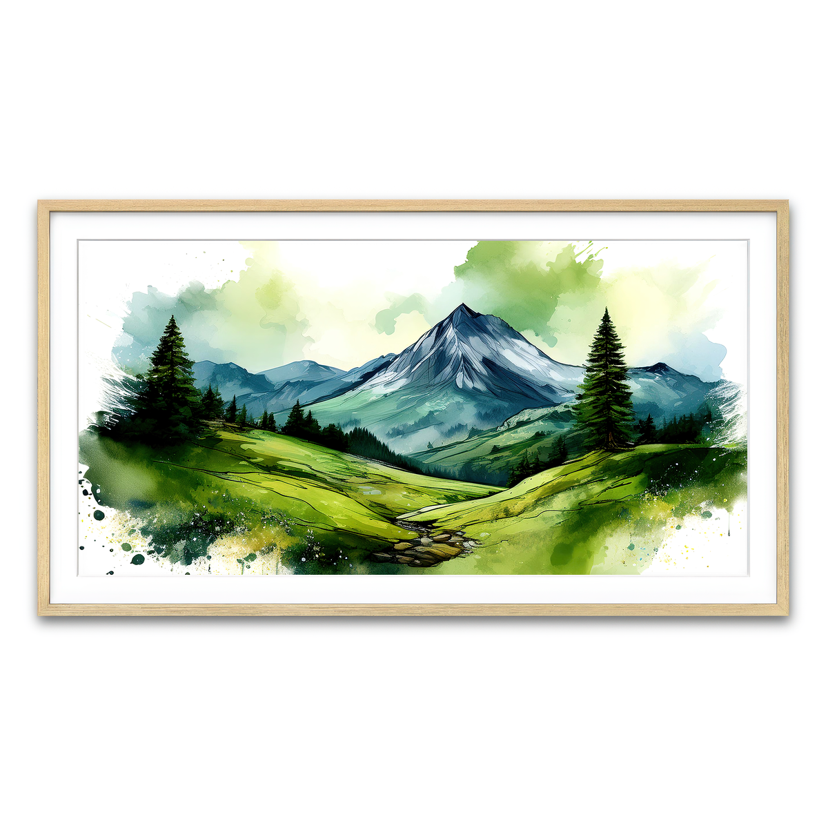 Framed Print 2x1 Natural