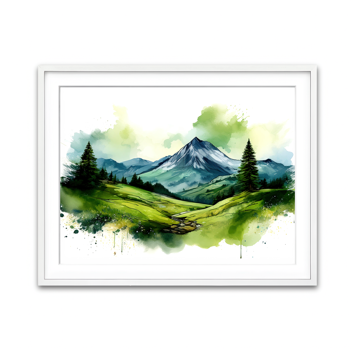 Framed Print 4x3 White
