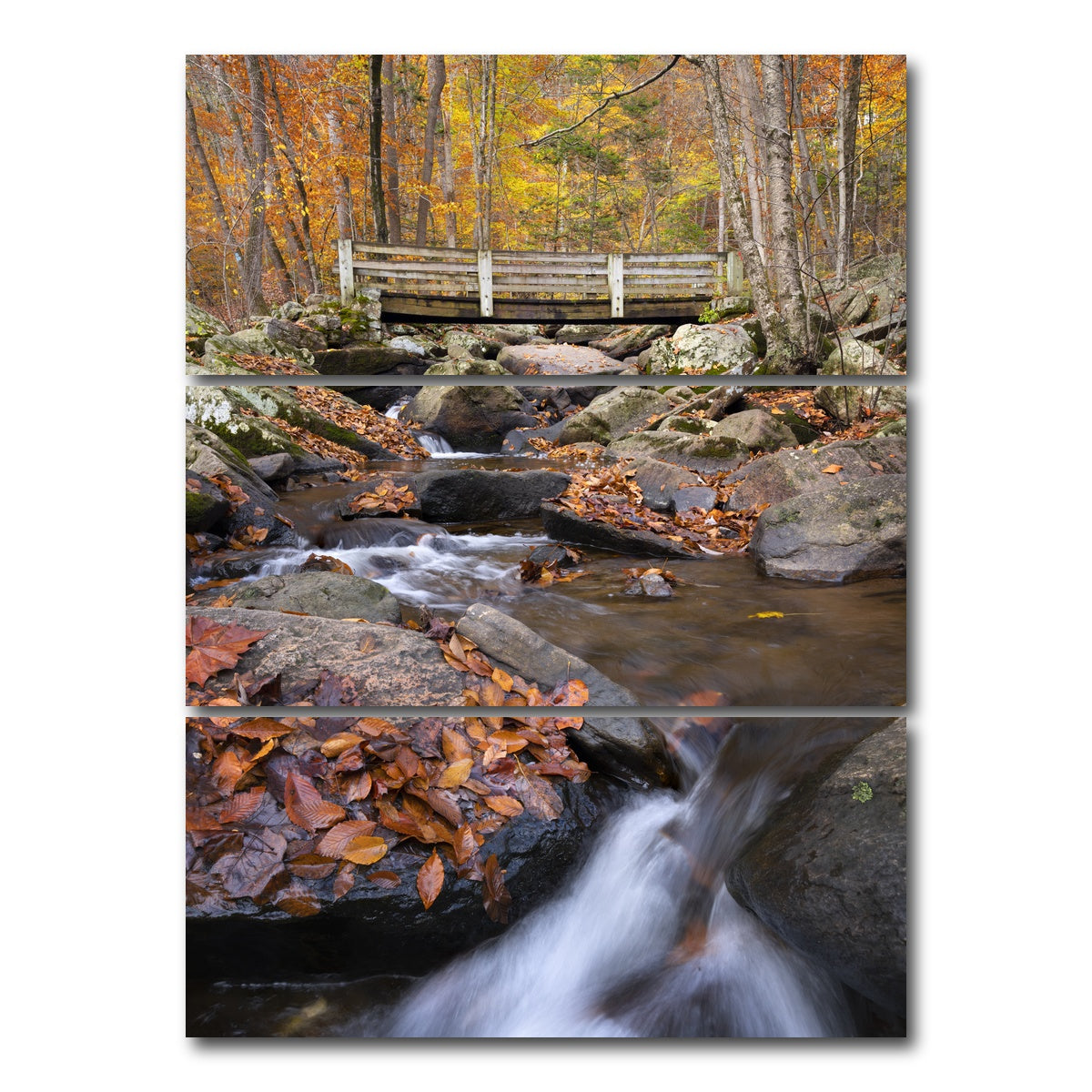 AUTO-MOCKUP WHITE | Water Under the Bridge | 3 Piece | Gallery Wrap Canvas | group=8x18_stacked