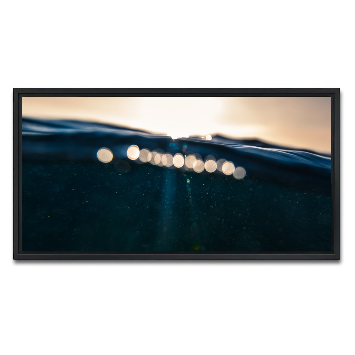 AUTO-MOCKUP WHITE | Water and Light | 1 Piece | Black Framed Canvas | group=2x1
