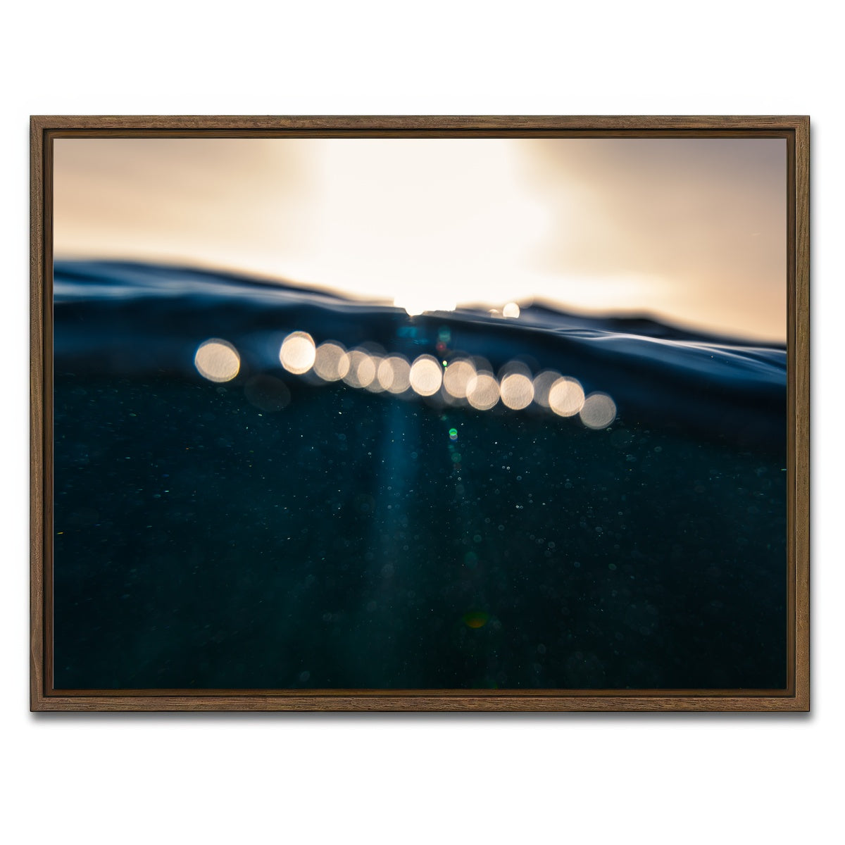 AUTO-MOCKUP WHITE | Water and Light | 1 Piece | Walnut Framed Canvas | group=4x3