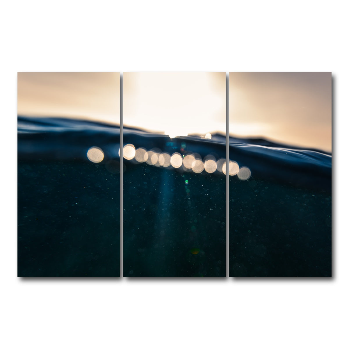 AUTO-MOCKUP WHITE | Water and Light | 3 Piece | Gallery Wrap Canvas | group=12x24