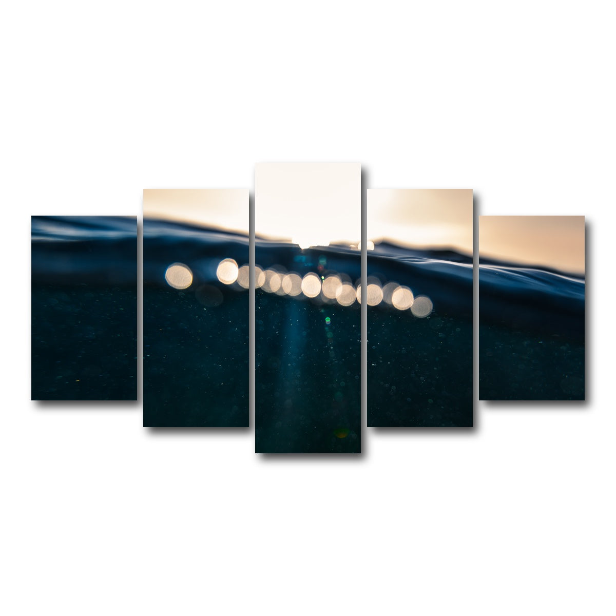 AUTO-MOCKUP WHITE | Water and Light | 5 Piece | Gallery Wrap Canvas | group=5_normal