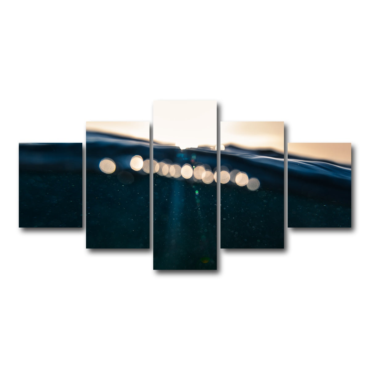 AUTO-MOCKUP WHITE | Water and Light | 5 Piece | Gallery Wrap Canvas | group=5_short