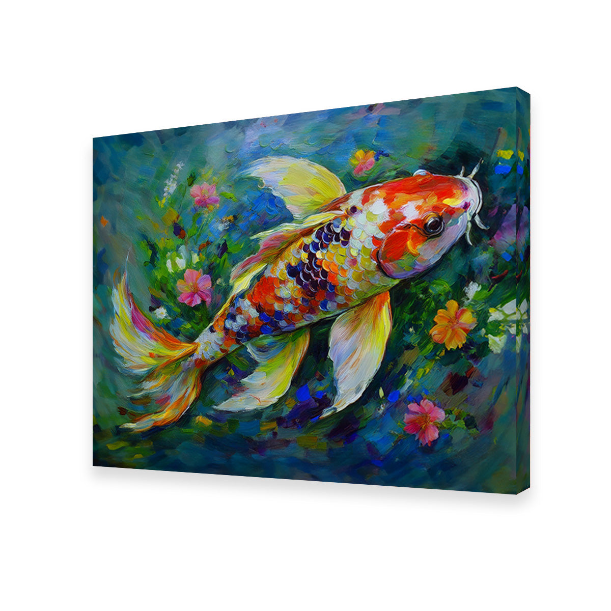 Watercolor Koi Fish Wall Art