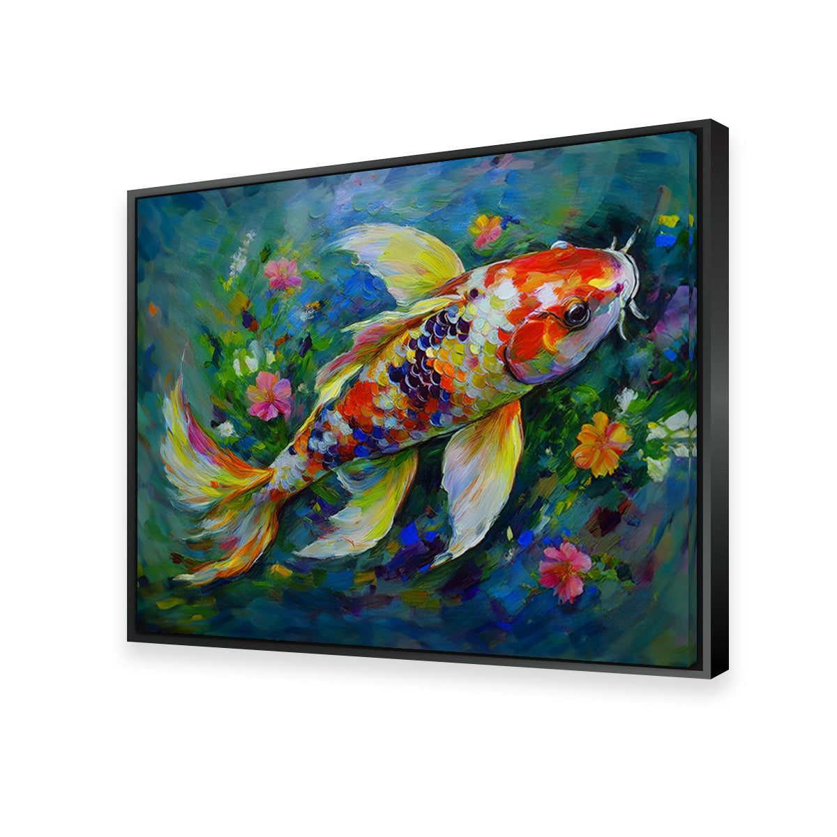Watercolor Koi Fish Wall Art